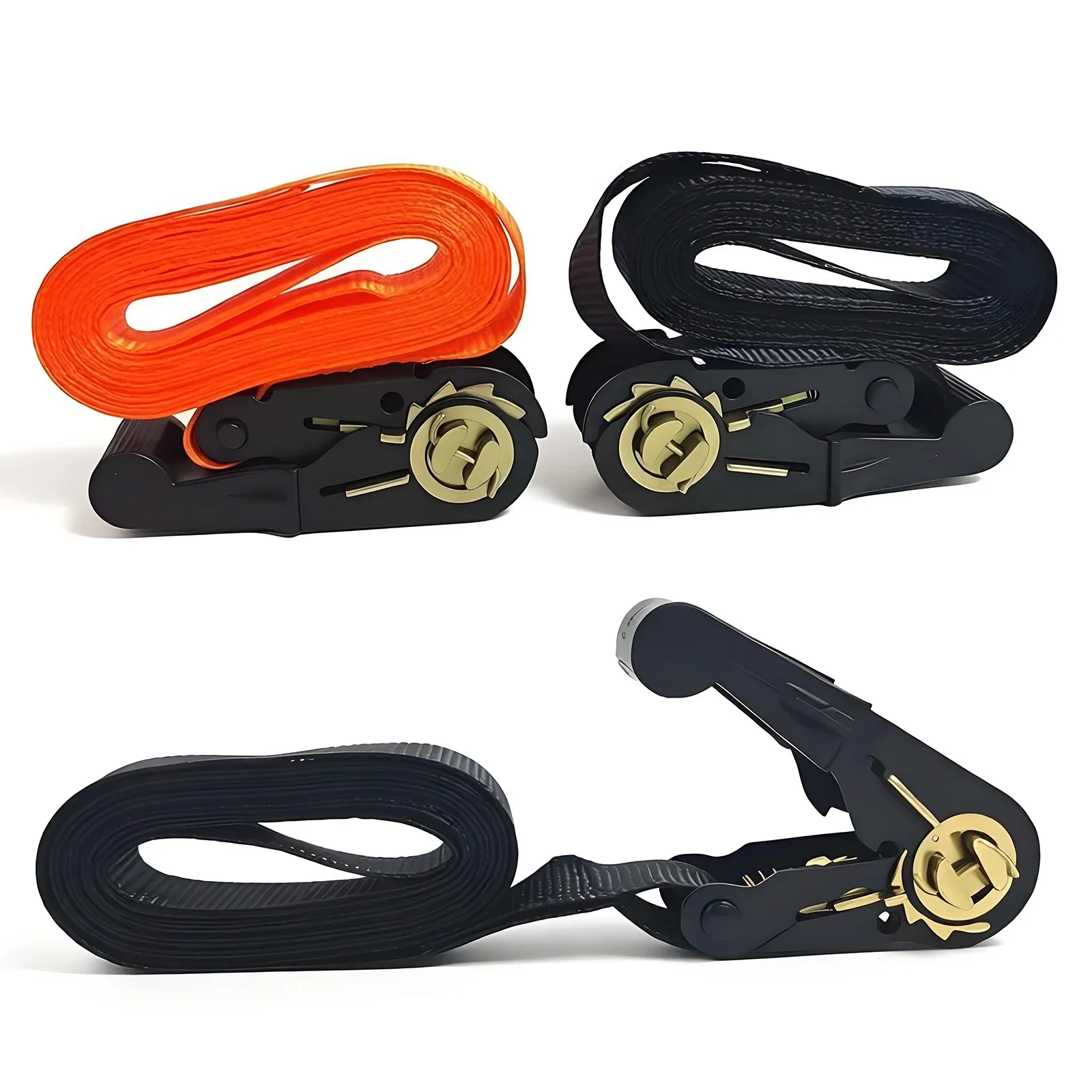 5m Cargo Strap Ratchet Tensioner Freight Car Fixed Tightener Tighten Rope For Luggage Goods Transportation Outdoor Camping