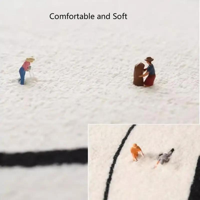 652F Soft Plushie Bath Rug Water Absorbing Christmas Snowflake Floor Mat Bath Mat for Bathroom Safety and Decoration