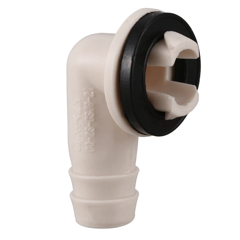 2X Air Conditioner Ac Drain Hose Connector Elbow Fitting For Mini-Split Units And Window Ac Unit 3/5 Inch(15Mm)