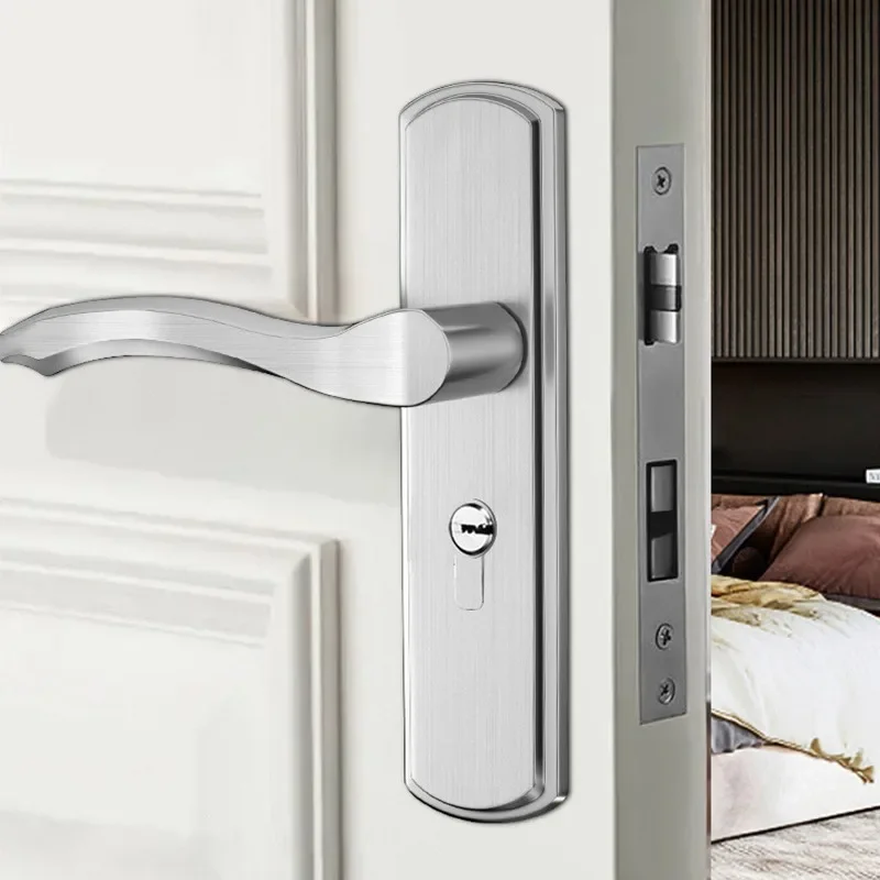 Adjustable hole spacing lock exchange universal wooden door lock 304 stainless steel indoor door lock room door