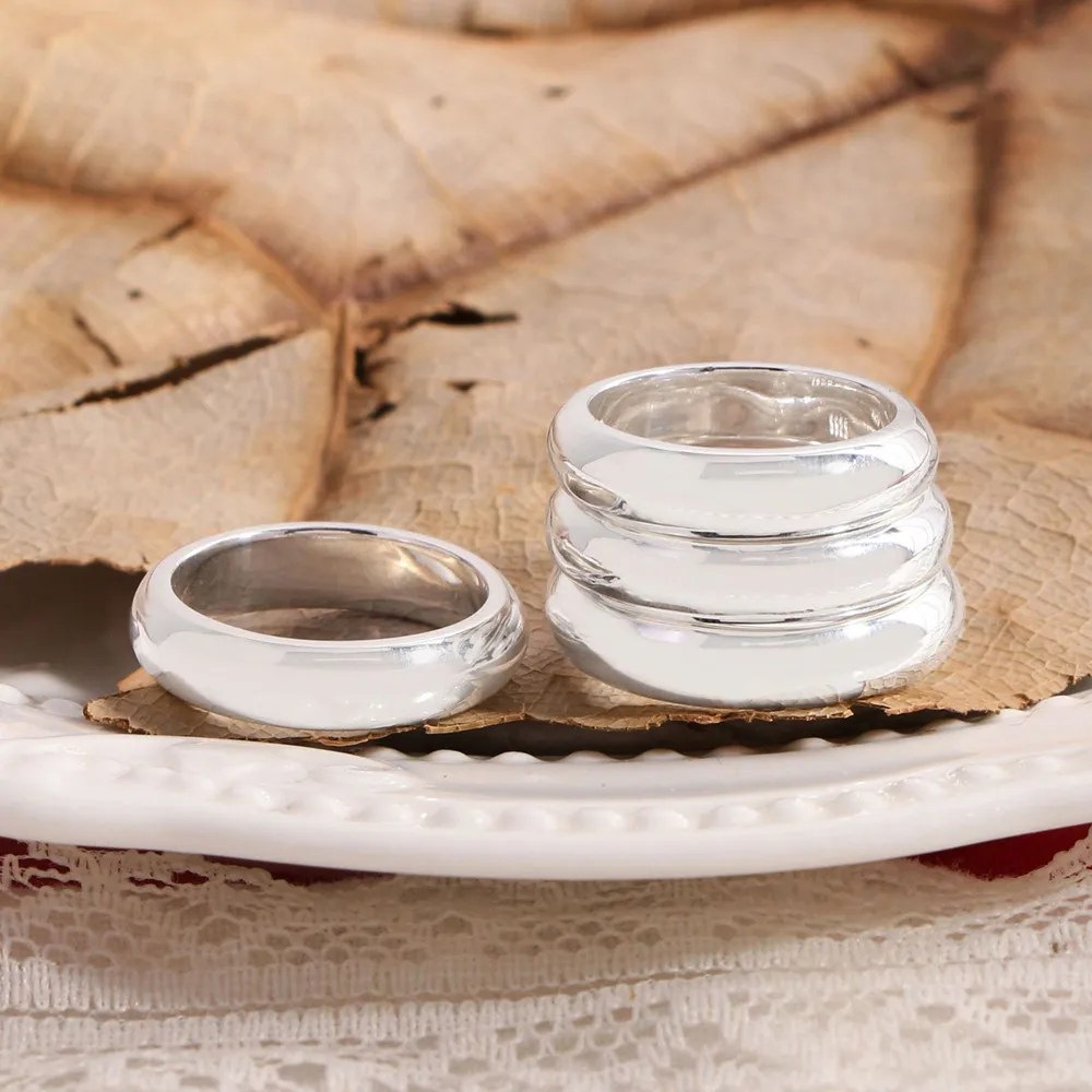 

Korean INS Arc Silver Ring - S925 Sterling Silver Smooth (Women's Mirror)