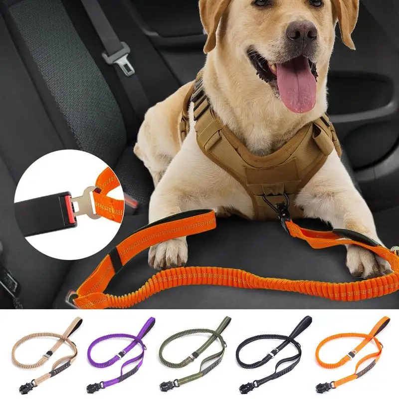 Dog Ropes Heavy Duty Shock Absorbing Bungee Dog Lead With Metal Carabiner Clip Strong No Pull Dog Lead For All Breeds Pets