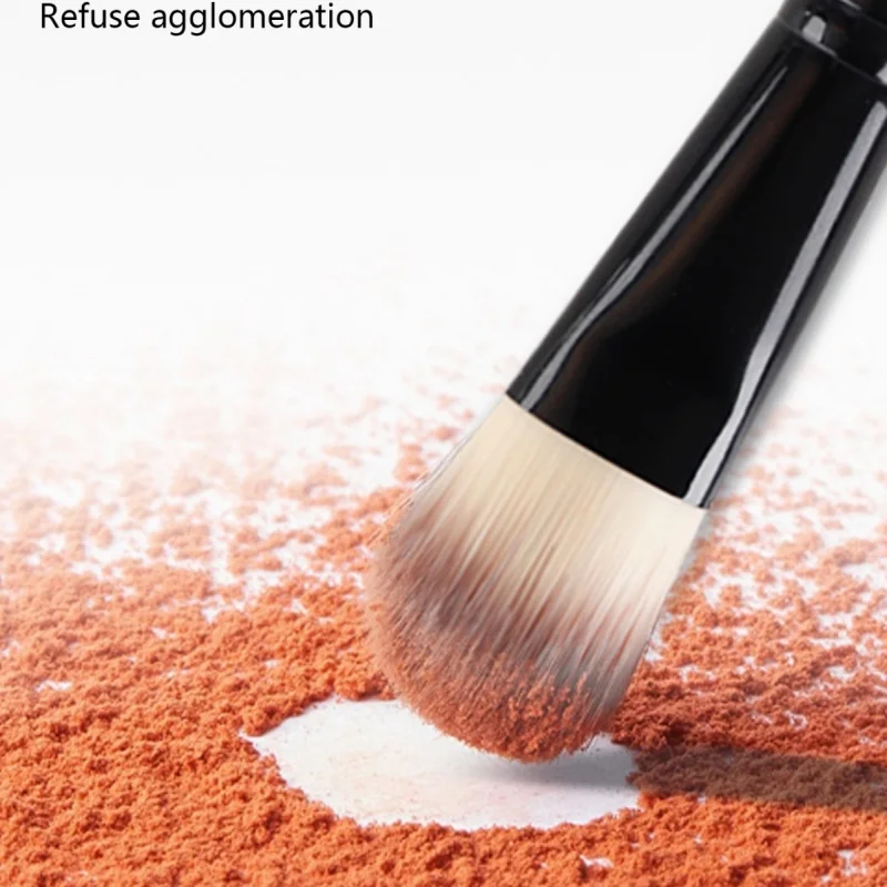 Lidschatten- und Foundation-Pinsel mit doppeltem Verwendungszweck, einzelner Make-up-Pinsel, Faser, weiche Borsten, Nasenschatten, Foundation-Pinsel, Concealer