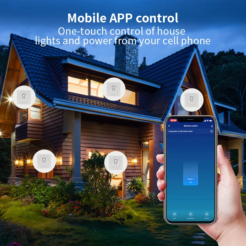 Mini Wifi Smart Switch 2 Way Control Tuya 16A DIY Light Switches Alexa Yandex Alice Smart Google Home APP Voice Control