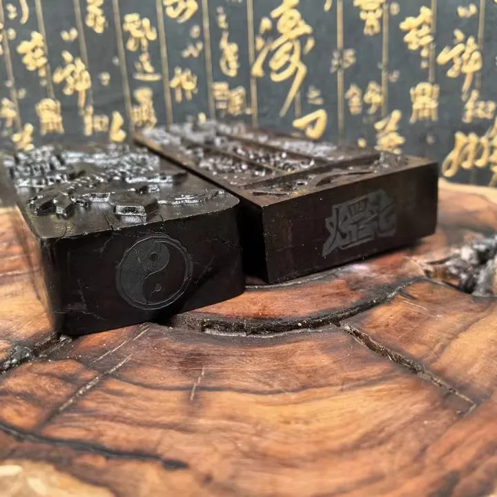 Black WoodPanlong Five Thunder Orders,Three Clear Taboo Tokens,Taoist Cultural Supplies