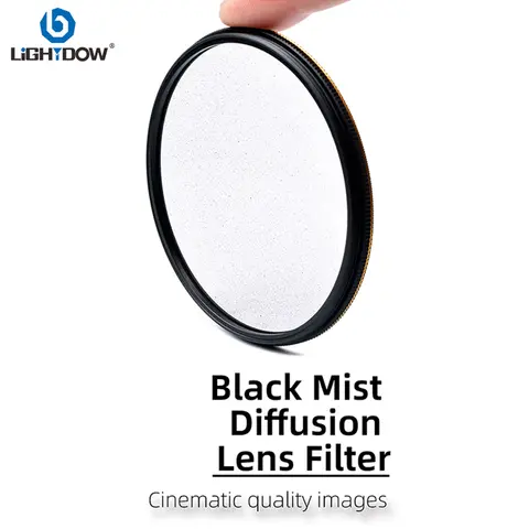 Lightdow – filtre d'objectif de Diffusion de brume noire, 1/2 1/4 1/8 Slim MRC 49MM 52 55 58 62 67 72 77MM 82MM pour appareil photo Canon Nikon Sony Fuji