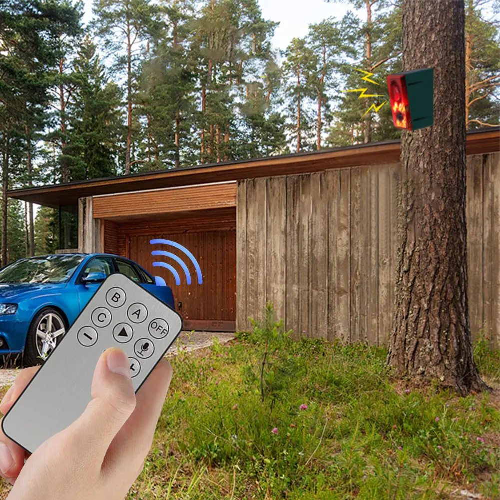 إنذار مستشعر الحركة الشمسية في الهواء الطلق، صانع الضوضاء بصوت عالٍ، يدعم التسجيل وحجم قابل للتعديل، إنذار التعريفي بالأشعة تحت الحمراء الشمسية #3