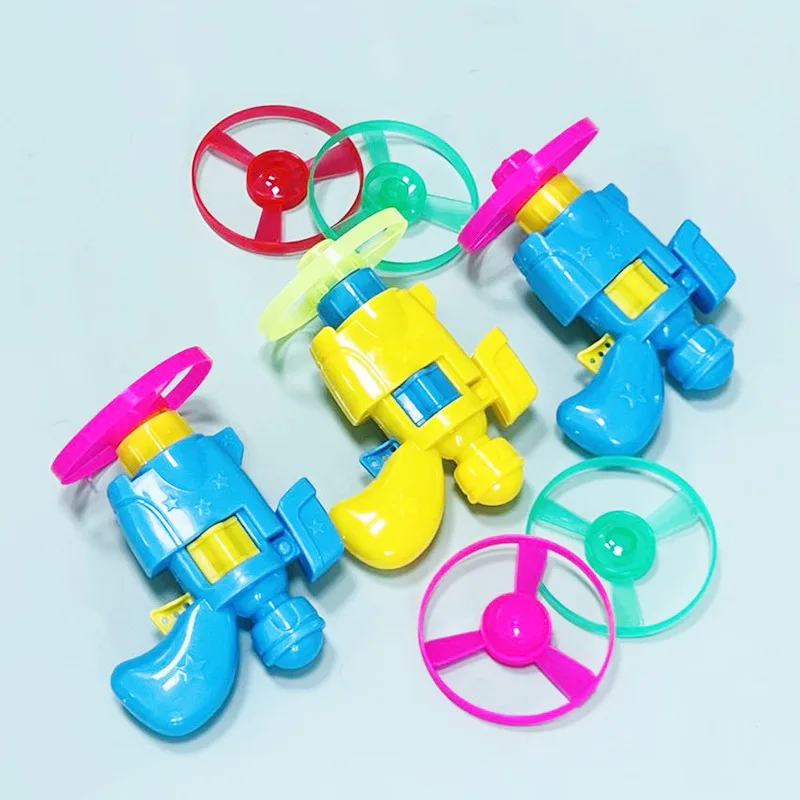 Flying Saucer Disc Launcher Toys Set With 1 Flying Saucer Gun 5 Spinning Disks Indoor Outdoor Game Sports Toys For Kids