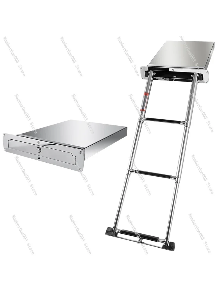 

Морская лестница из нержавеющей стали, скоростной катер, яхта, скрытый складной крючок, подлокотник, телескопическая вода