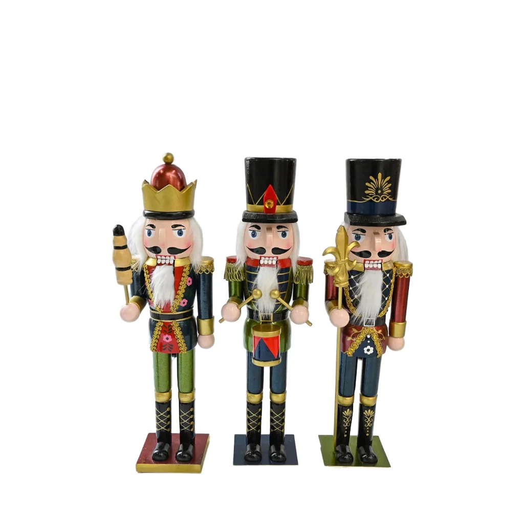 

Handmade 18/30cm Wooden Nutcracker Doll Christmas Gift Ornament & Crafts Festive Figurine & Toy Decorations