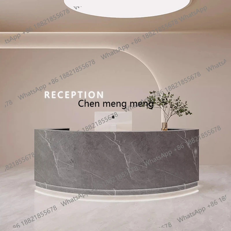 

Большая акция: Простой изогнутый кассовый прилавок для салонов красоты, магазинов одежды, компаний, ресепшн и больниц