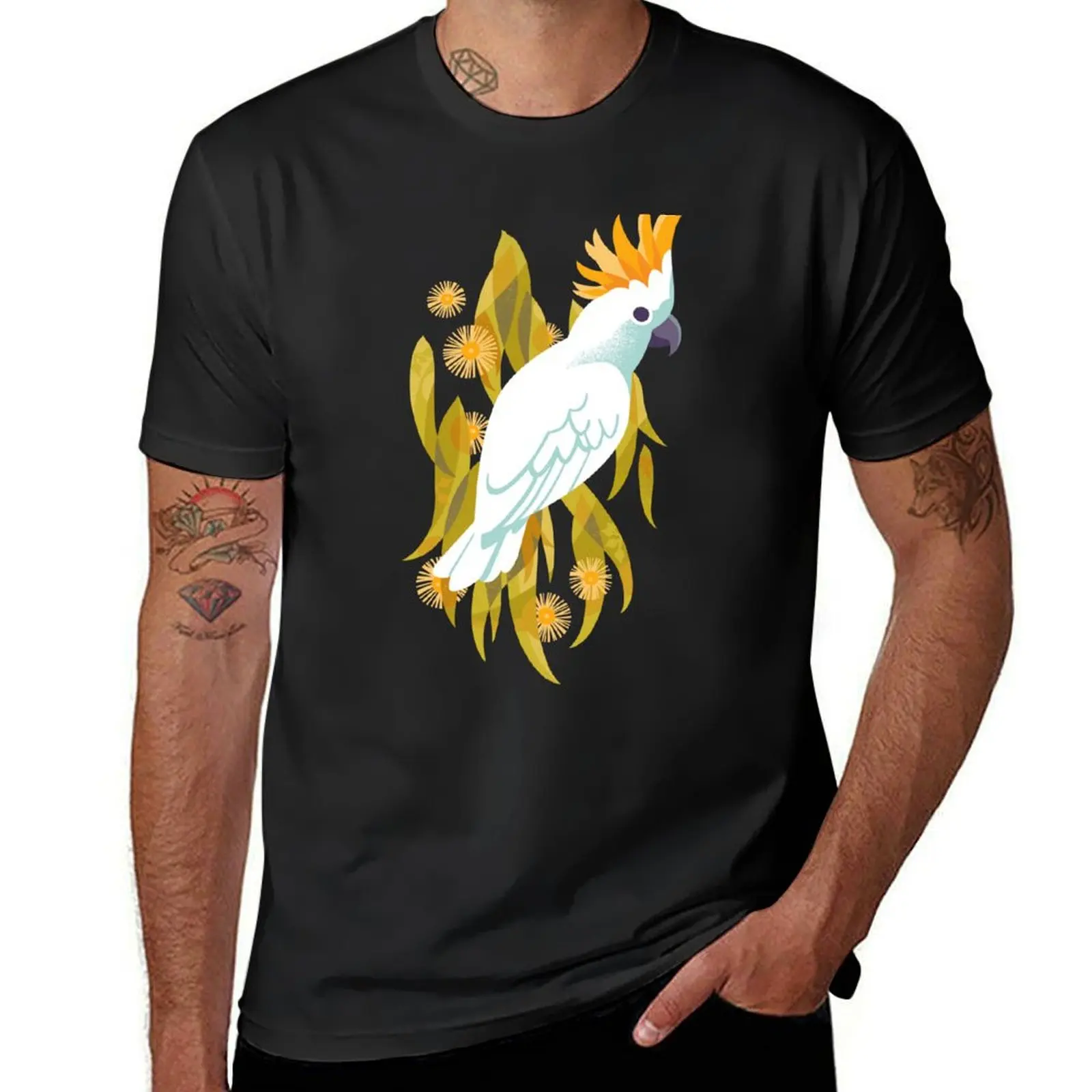 Cockatoo T-Shirt summer clothes plus sizes anime t shirts for men cotton