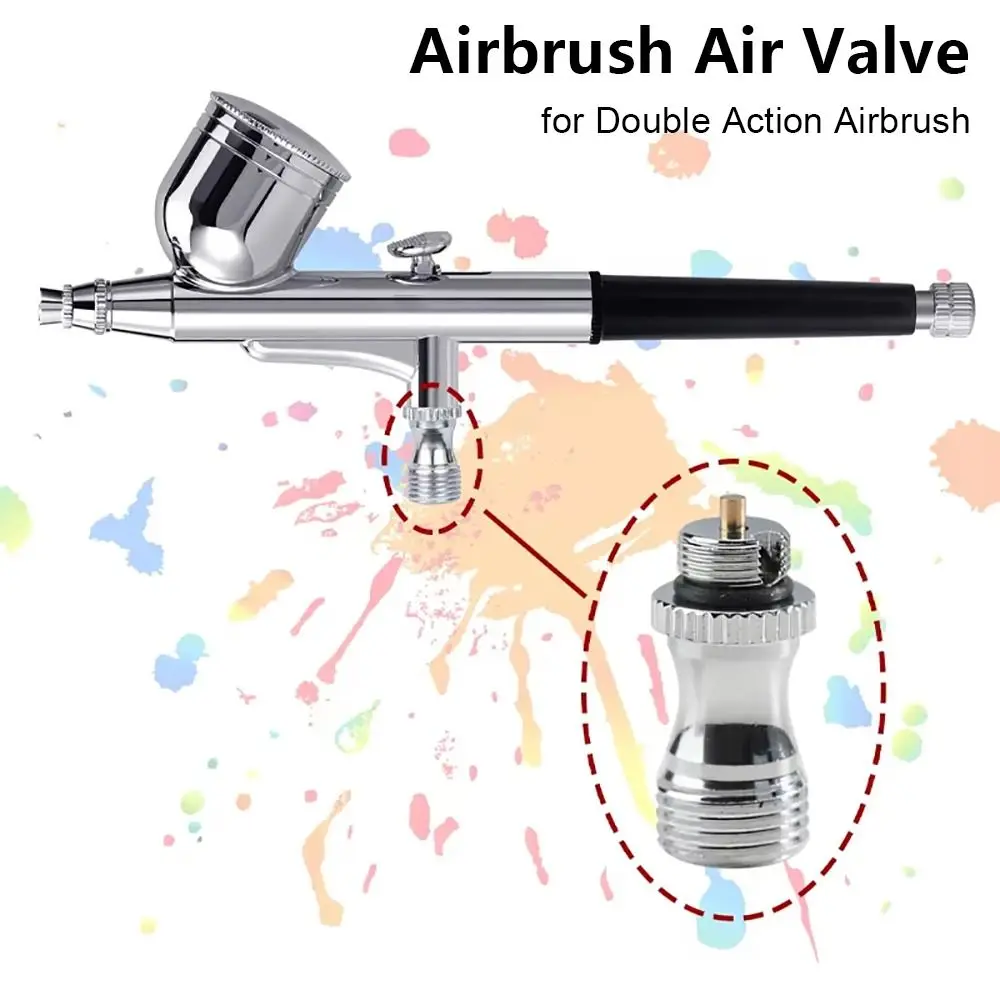 1Pcs Durable Stainless Steel Airbrush Air Valve Universal G1/8 Paint Spray Tool Airbrush Accessories for Double Action Airbrush