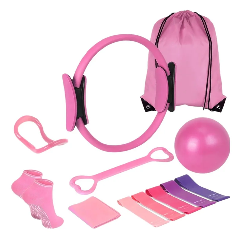 GM-Home Pilates Essentials Kit für Frauen, Pilates-Ausrüstungsset mit Yoga-Ball, Widerstandsband oder Heimtraining für Anfänger