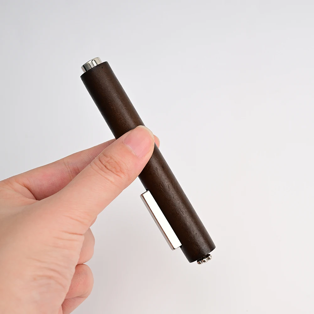 1個入り 3-in-1 木製ハンドル ネイルマグネットロッドスティック キャッツアイUVジェルポリッシュ塗装用 強力厚型円柱マグネットペンスティック