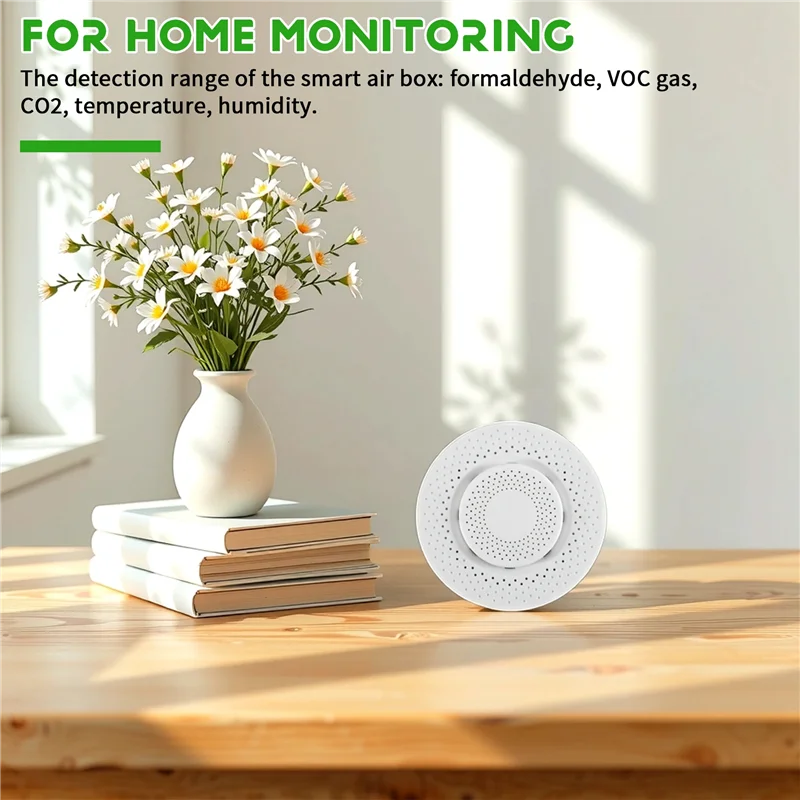 B47C Zigbee/Tuya WIFI Smart Air Box Carbon Dioxide Detector CO2 Gas Sensor Formaldehyde VOC Temperature Humidity Sensor