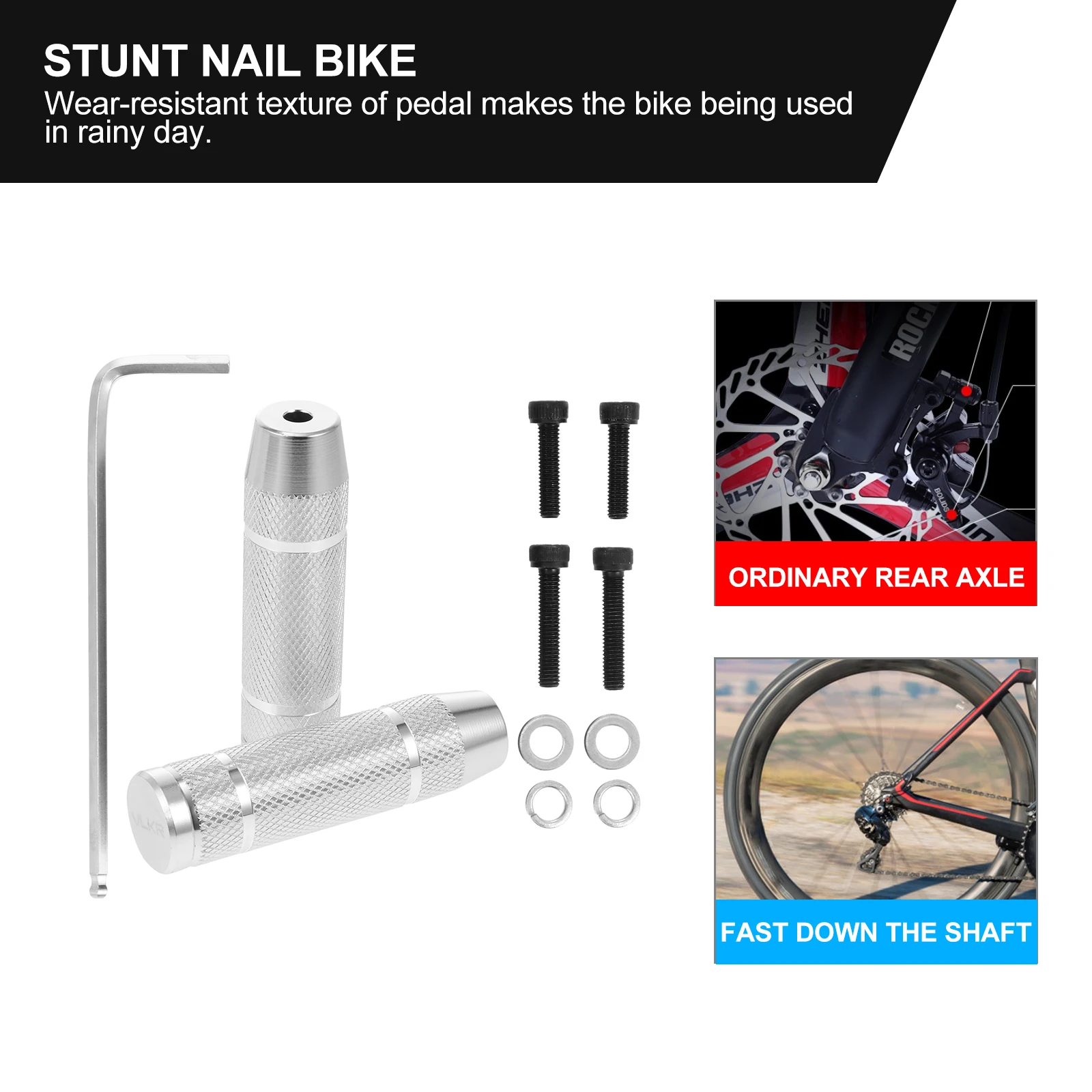 

1 Pair Aluminum Alloy Bicycle Pedals Sturdy Wear-Resistant For Mountain Bike Adult Use Replacement Parts Bicycles Pedal