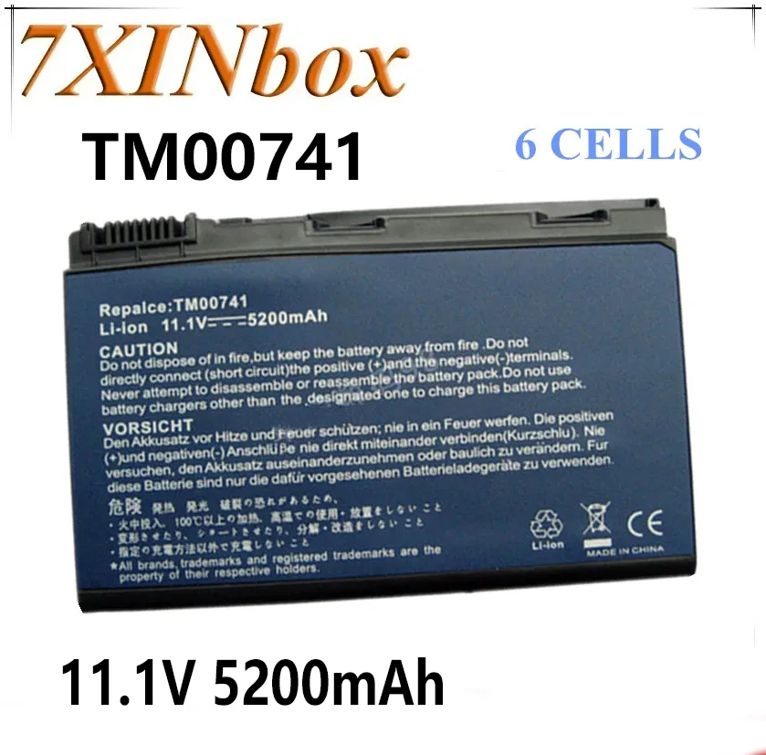 7XINbox TM00741 TM00742 TM00751 11.1V 5200mAh Laptop Battery For Acer Extensa 5210 5220 5620G 5620Z 5710 5720G 7720 7720G 5310