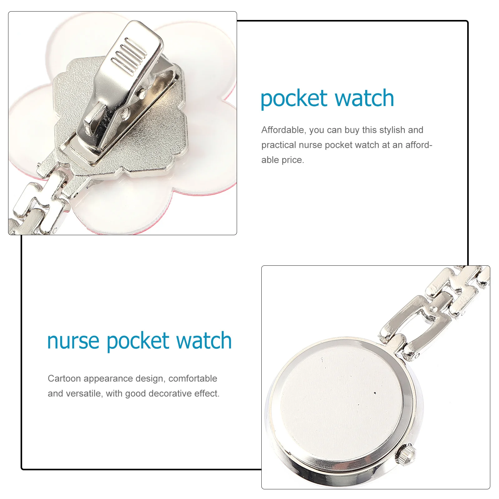 2Pcs Nursing Watch High Quality Materials Durable Practical Easy Carry Clear Time Display Classic Stylish Design Luminous