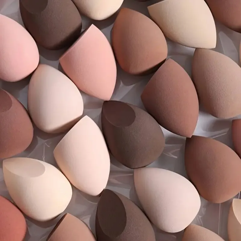 Confezione da 12 frullatori di bellezza color caffè - Applicazione di fondotinta impeccabile per feste natalizie - Set di spugne per trucco