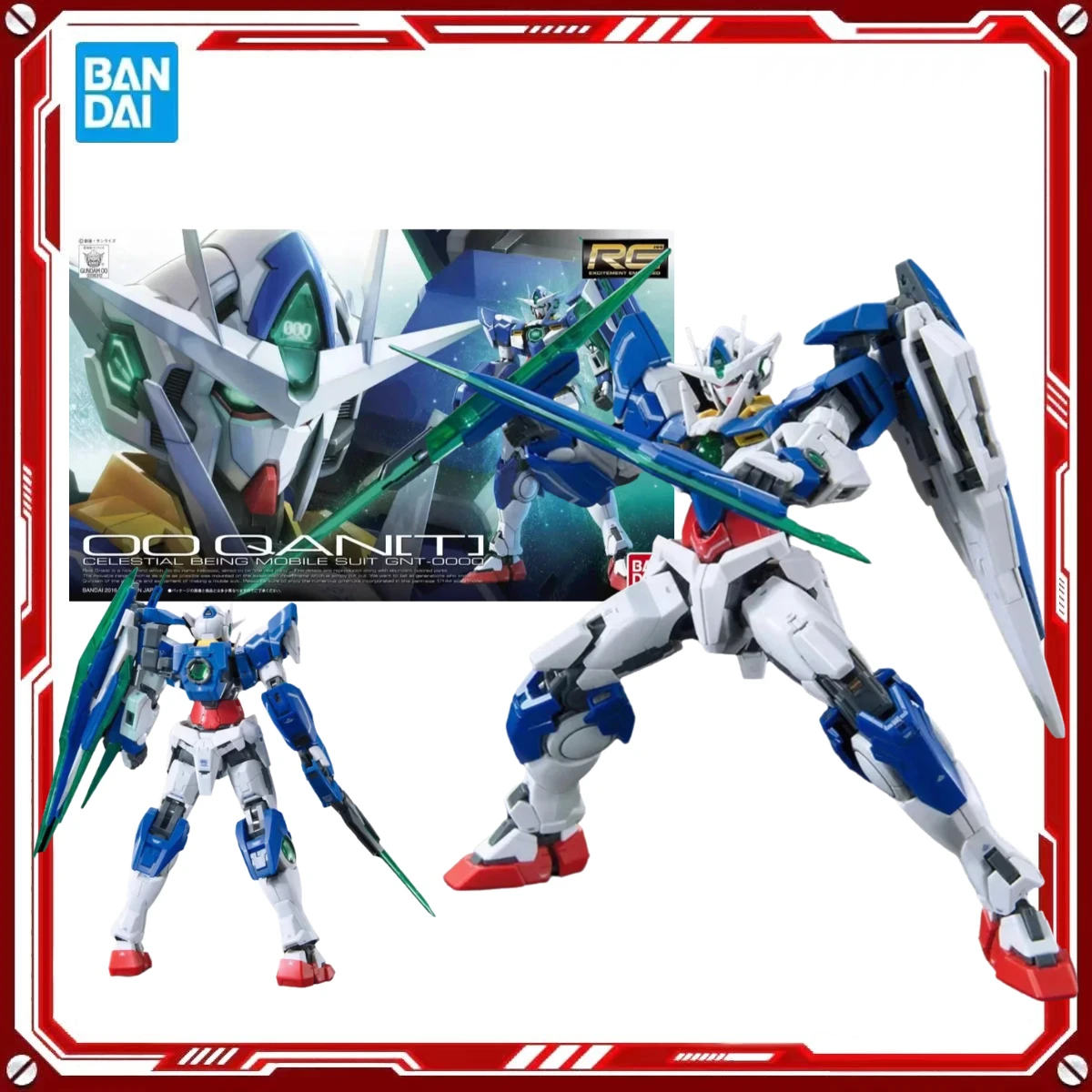 

Коллекционная сборная модель Bandai GUNDAM 00 Qan[T] RG в масштабе 1/144, фигурка, украшение, подарок для мальчиков и детей - в наличии