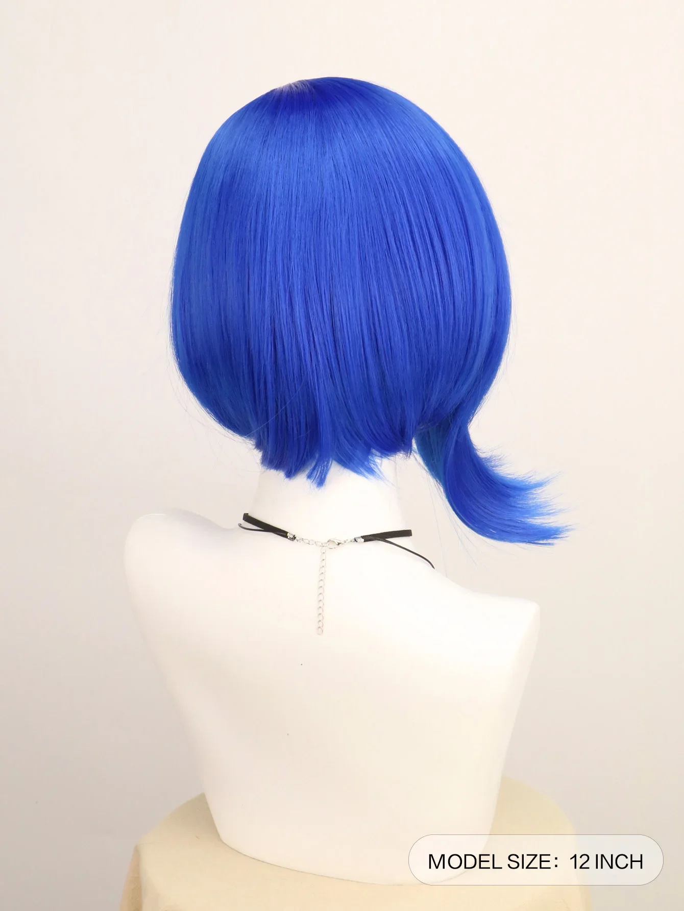 Peruca curta azul para mulheres, peruca curta bob azul anime para cosplay de halloween, roupa de cosplay feminina, peruca sintética para fantasia