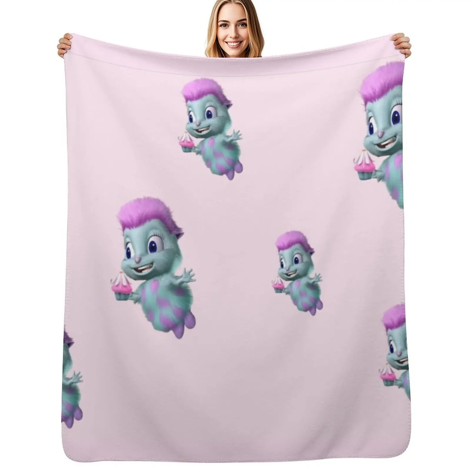 Bibble Cupcake Throw Blanket All Season Soft Lightweight Blanket for Home