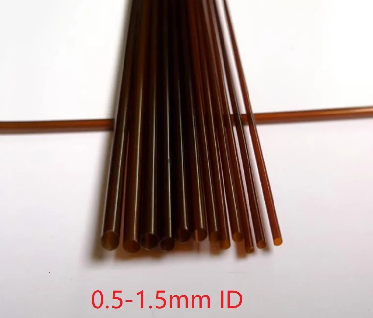 0.5-1.5mm ID kapton pipe PI tube Polyimide Tubing Seamless capillary Microelectronic PI tube High temperature resistant