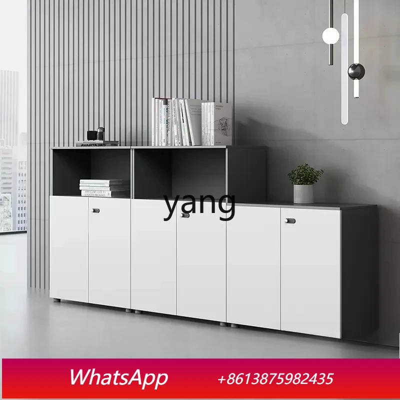 LH office furniture wooden file low cabinet floor cabinet lying door with lock