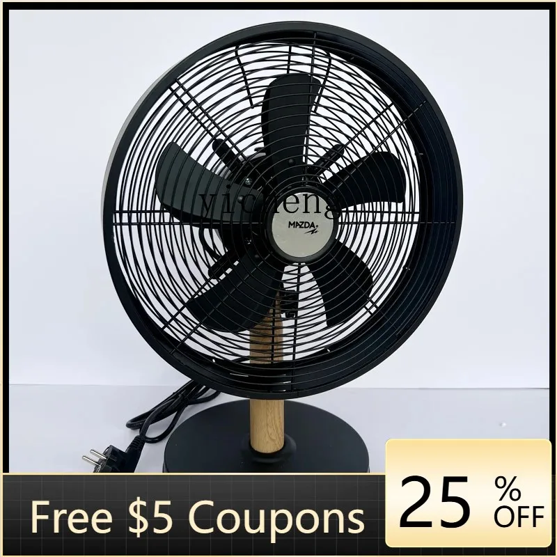 

A22 metal electric fan tube fan household table fan antique swing head desktop
