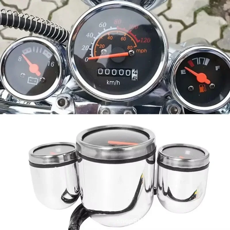 Instrument motocyklowy cyfrowy obrotomierz prędkościomierz licznik kilometrów woltomierz motocyklowy zestaw wskaźników paliwa pasuje do uniwersalnego — zdjęcie 7