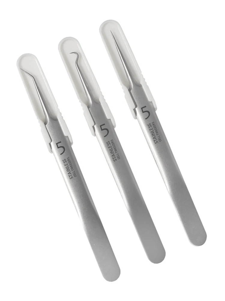 German Ultra-fine No. 5 Cell Pimples Blackhead Clip Tweezers Beauty Salon Special Scraping & Closing Artifact Acne Needle Tool