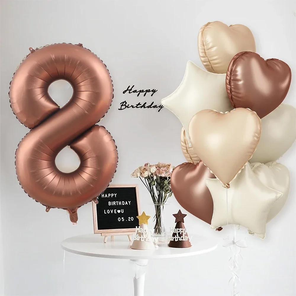 Mehrfarbige Luftballons mit Zahlen und 8 Jahren, 40 Zoll, 0, 1, 2, 3, 4, 5, 6, 7, 8, 9, digitale Luftballons, Geburtstag, Hochzeit, Party-Dekorationen, große Figur, Golobs – Detail 15