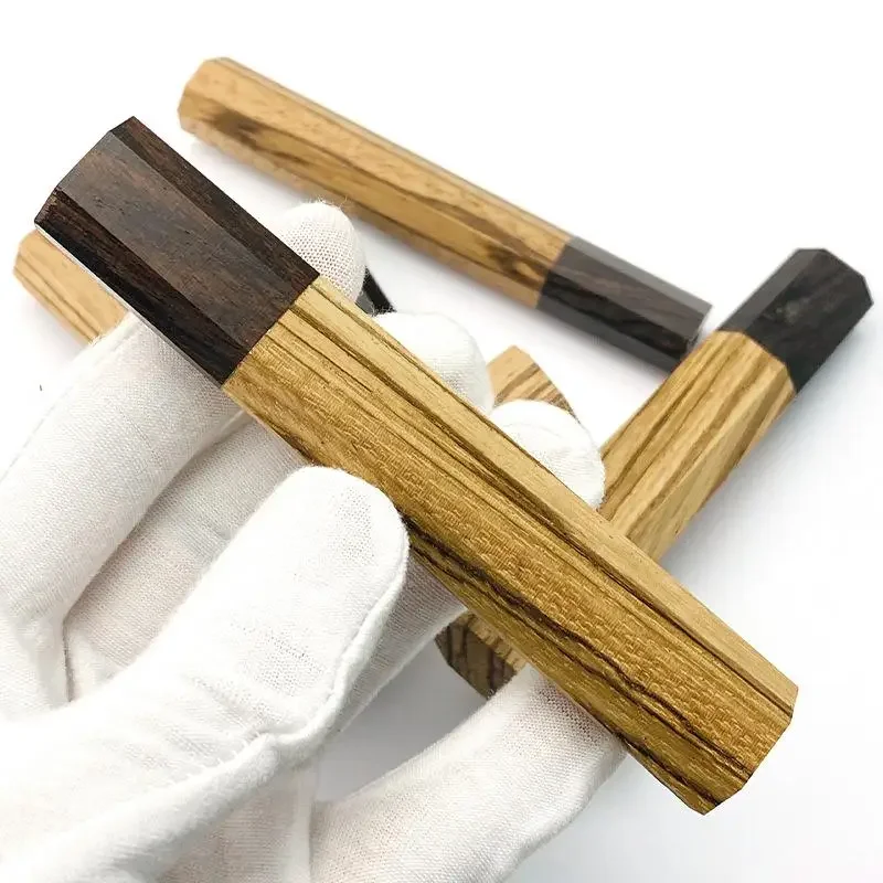 DIY Octagonal Knife Handle Kit - Japanese Style Replacement Parts for Chef & Fish Knife Making