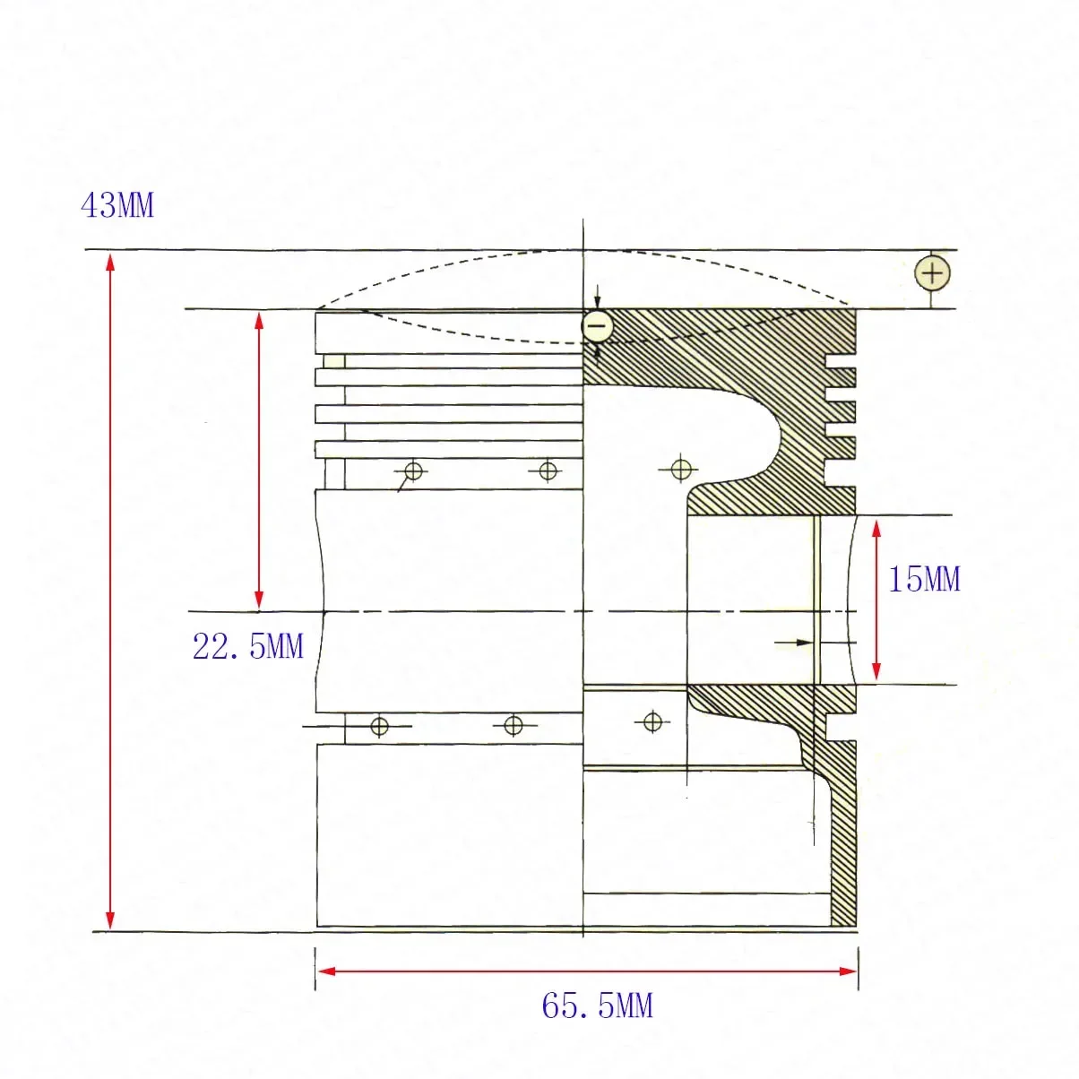 Racing CB250 CB200 65.5MM 15MM Piston Ring Gasket Kit  200CC 250CC 165FMM ZongShen Loncin Dirt Pit Bikes Motorcycle