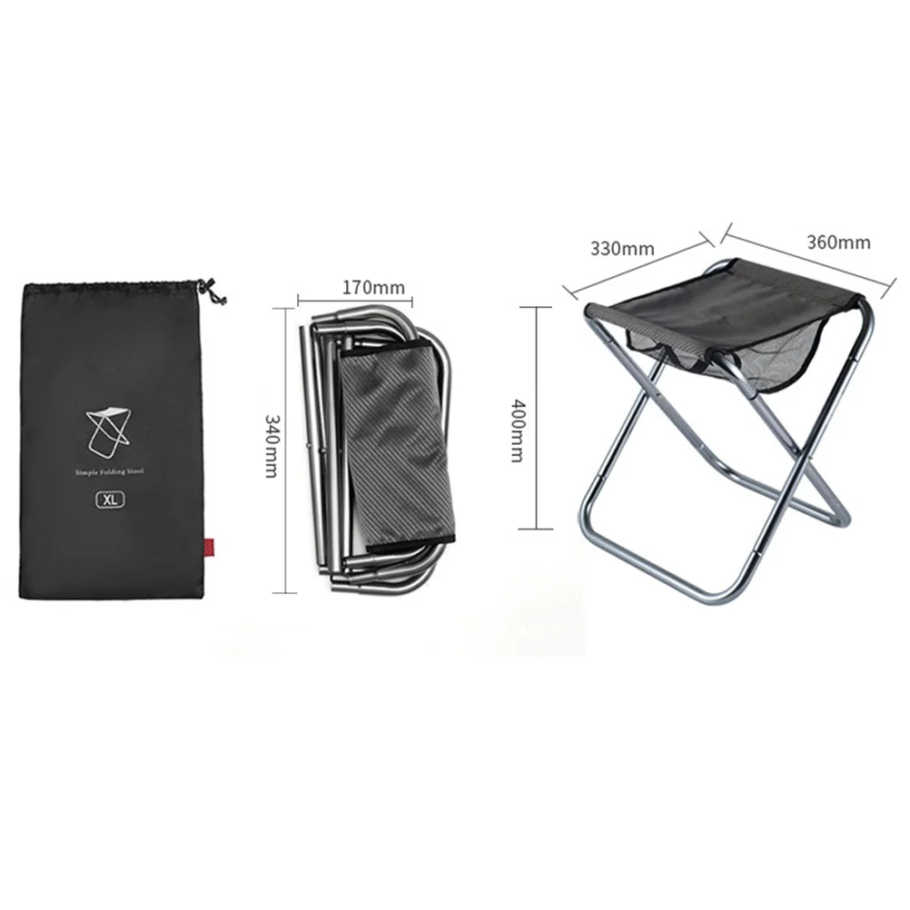 

Collapsible Stool with Carry Strap Portable Folding Outdoor Chair Foldable Fishing Camping Stools