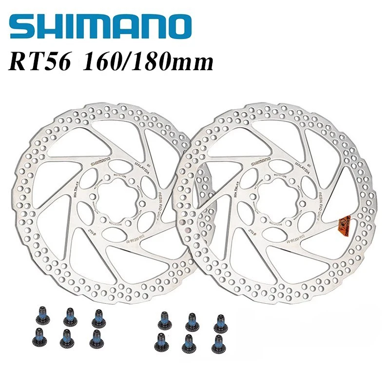 Shimano Deore SM-RT56 rotor de freno de disco de seis pernos bicicleta de carretera de montaña 160/180MM accesorios de Rotor de freno