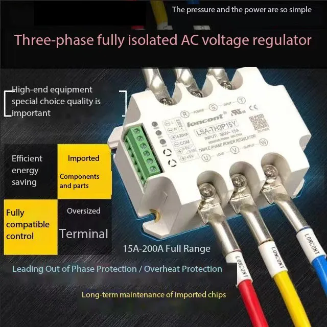 

3 Phase Motor Soft Starter Online Slow Start Module Solid State Relay Decompression And Step-Down Controller