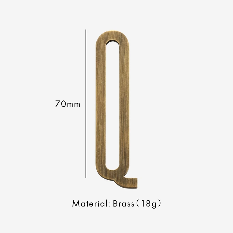 Nurlin 70mm AB kleur Messing Huisnummerborden Appartement Adres Brievenbus Letters Brons