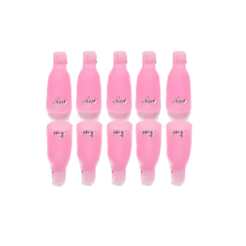 10 Teile/beutel Bunte Acryl Maniküre Kunst Getaucht Kappe Clip Nagel Reinigung Maniküre Uv Gel Nagellack Getaucht Verpackung Werkzeug Finger