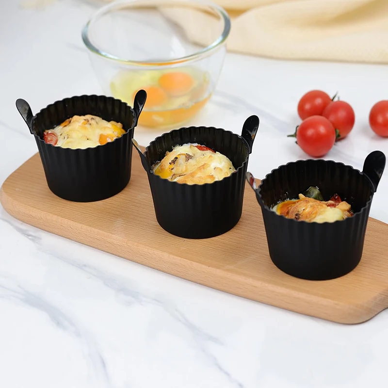 4Pcs Silicone Egg Poacher Cups Air Fryer Egg Boiler Mold Air Fryer Egg Poacher Cooking Baking Cups Egg Cupcake Pudding Mould