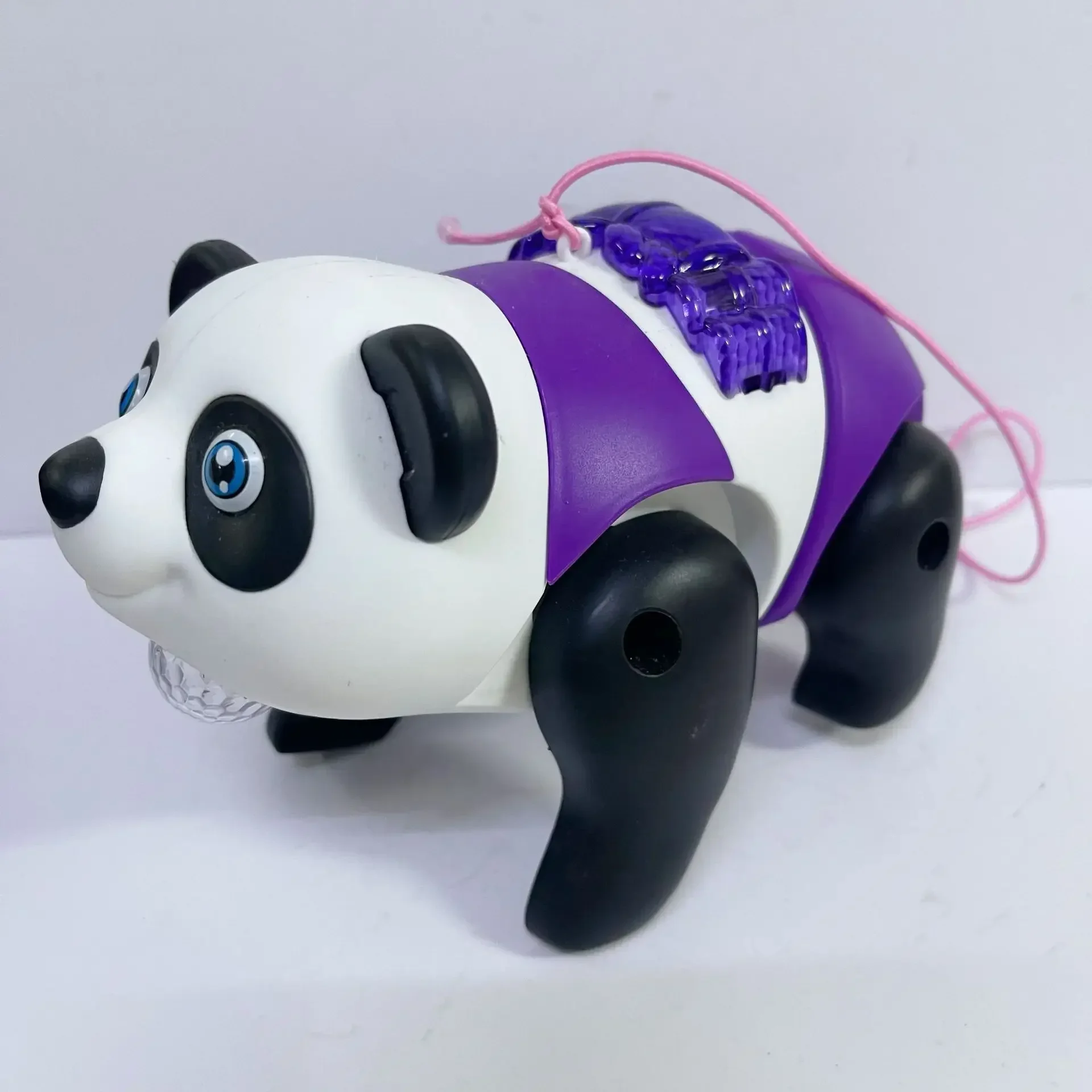 Dzieci śliczne Panda elektroniczne zwierzęta symulacja pełzające ciągnięcie zabawki sznurkowe ze światłami muzyka dziecko zabawki dla malucha Puzzle dla dzieci zabawki