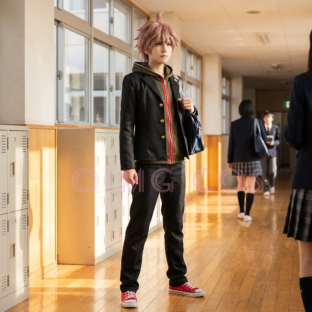 Naegi Makoto Cosplay Costume Anime Super Danganronpa Uniform for Men Halloween