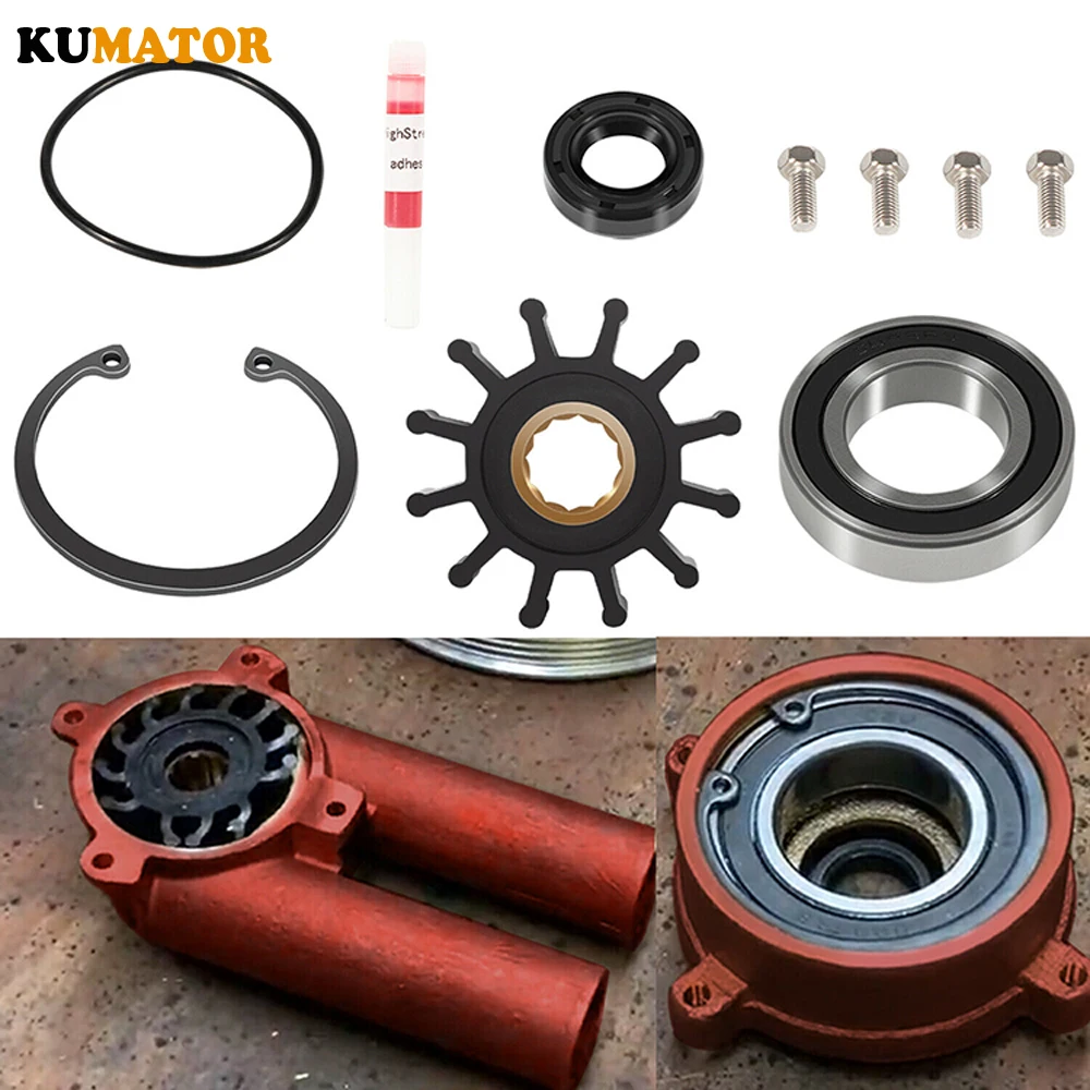 Water Pump Impeller Kit Rubber for Volvo Penta Gas Sterndrive Raw Sea Water Pump Accessories Repair Rebuild Service Kit