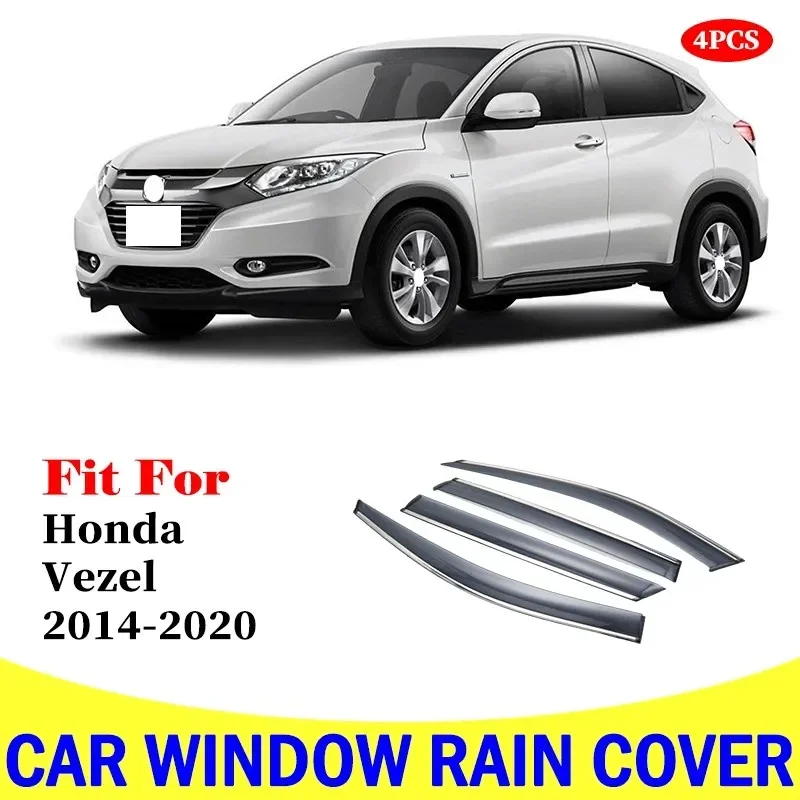 

For Honda Vezel car window deflectors wind deflector sun guard rain vent visor cover trim car styling accessories 2014-2020