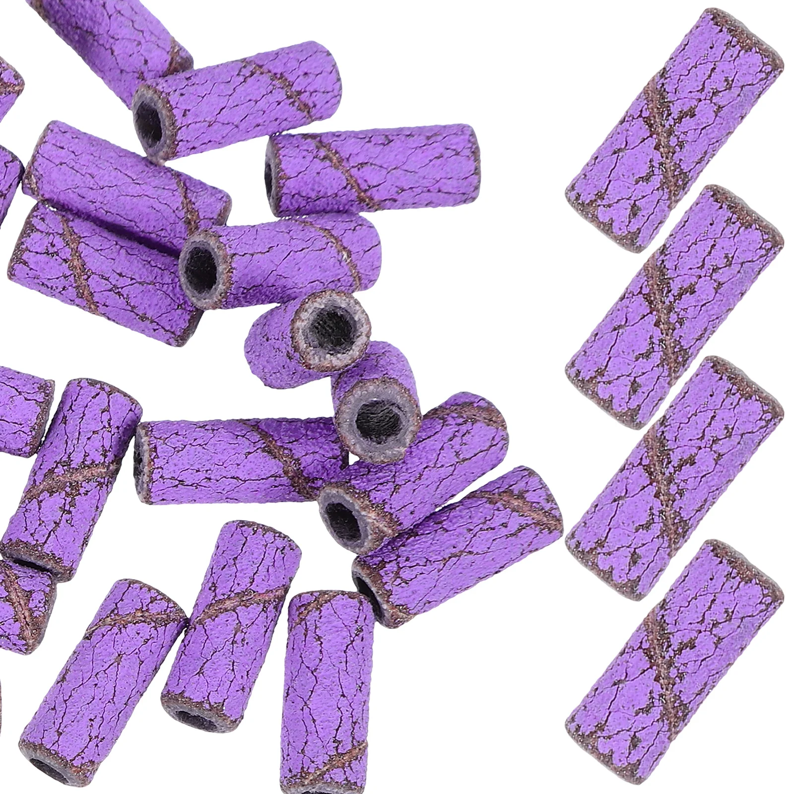 

50 Pcs Nail Sanding Bands Portable Manicure Rings Circle for Acrylic Nails Tungsten Steel Small
