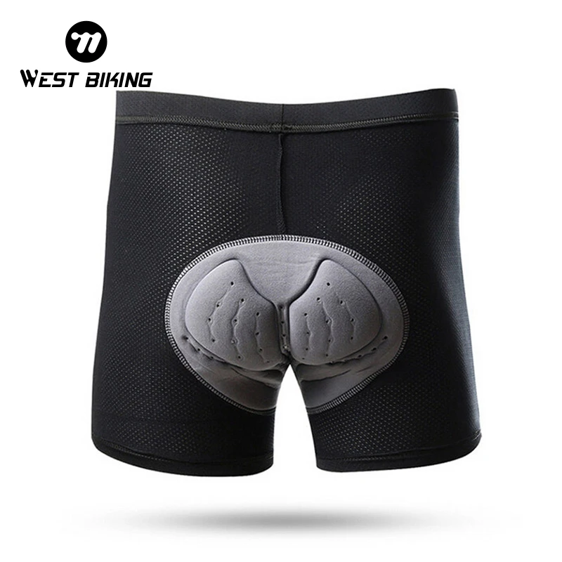 WEST BIKING Gel Men's Cycling Shorts Breathable 3D Padded Riding Sport Under Briefs Bicycle Bike Underwear Fitness Shorts S~3XL