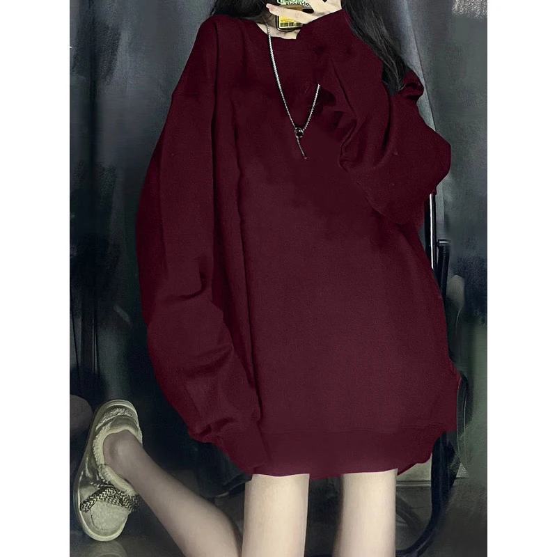 

American Hiphop Sweatirt Thin Long Sve round Ne Men's Jaet Oversize Casual Loose Fit Autumn Wear for Teenagers