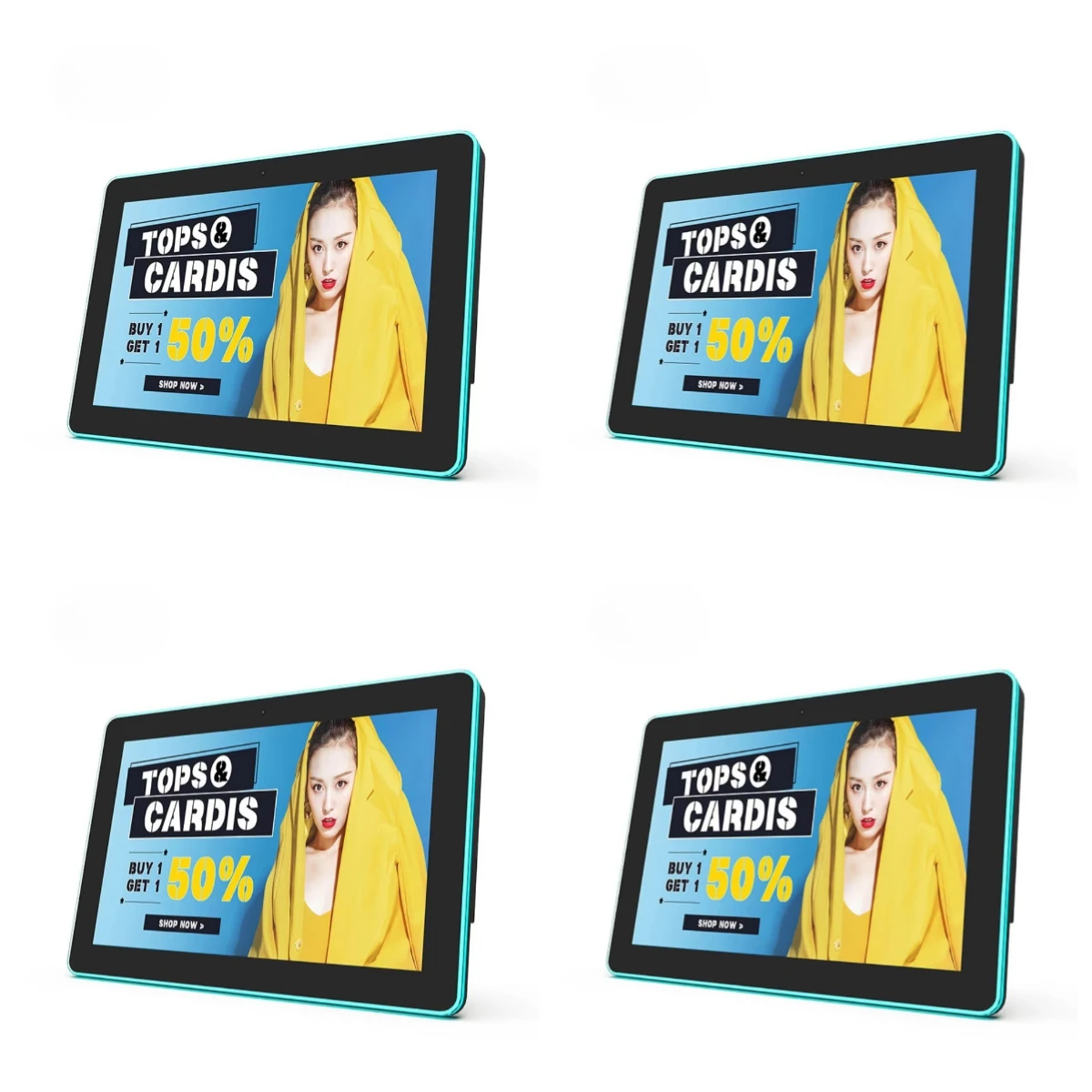 Wall Mount 10.1 Inch Touch Screen Optional NFC Android 11 Surrounding LED Light Bar Booking System Display Meeting Room Tablet