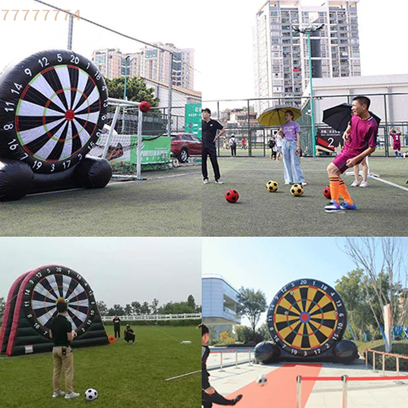 1 pc bola de futebol de feltro pegajoso para pé pontapé dardo jogos ao ar livre inflável placa alvo de futebol compatível dardos de futebol